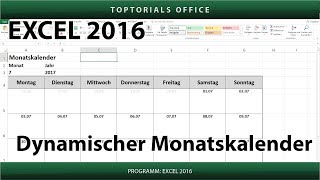 Dynamischen Monatskalender erstellen  Download Excel [upl. by Servais168]