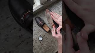 9 Gucci Loafer leather Restoration loafers gucci shoeshine loafers [upl. by Akeit]