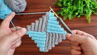 Wow 😲 Very Easy Super how to make eye catching crochetWonderful crochet motif knitting pattern [upl. by Neirad]