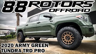 BRAND NEW 2020 TOYOTA TUNDRA TRD PRO IN ARMY GREEN METHOD NV WHEELS amp 35quot TIRES [upl. by Aryk]