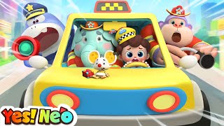 Taxi Rescue Song  Fireman Policeman Doctor  Cars Rescues  Nursery Rhyme amp Kids Songs  Yes Neo [upl. by Melisandra]