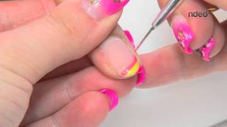 Nailart Anleitung für Anfänger Gel Polish mit Neon Farben  rbnailsde [upl. by Alenairam767]