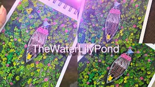 PAINTING 8The Water Lily PondEasy Painting For beginnersPaint to RelaxHappy Painting🧚‍♂️🕊️ [upl. by Tannenwald201]