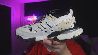 Balenciaga Track quotWhitequot Review  DHGate Shoes Review  Is DHGate a SCAM [upl. by Aidnyl490]