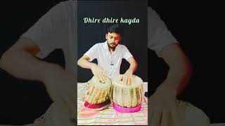 Dhire dhire kayda in teentaal 16 beats tabla music youtubeshorts viralshorts teentaal [upl. by Idnym669]