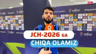 Jaloliddin Masharipov quotJCH2026 ga chiqa olamizquot [upl. by Ahsotan430]