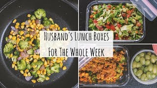 Husbands Lunch Boxes For The Whole Week  Indian Lunch Box Recipes For Office Veg  Saloni [upl. by Aimas]