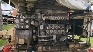 Fairbanks Morse Opposed Piston diesel genset [upl. by Ayamahs]