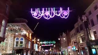 Look at the lights in city centre of Leeds [upl. by Oona174]