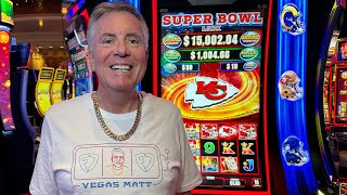 Championship Bonus On Super Bowl Slot Machine [upl. by Kelwunn885]