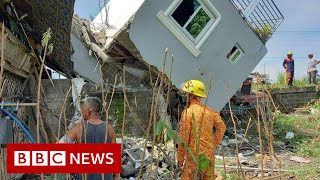 Powerful earthquake hits northern Philippines  BBC News [upl. by Krusche757]