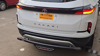 2024 TATA SAFARI FACELIFT MTEK REAR DARK EDITION STEEL GUARD INSTALLATION 📞 6268777684 [upl. by Raven]