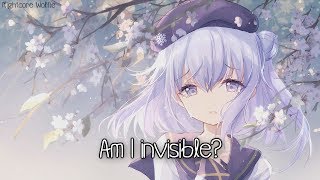 Nightcore  Invisible  Lyrics [upl. by Leahcimauhsoj127]