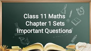 Class 11 Maths Chapter 1 Sets Important Questions PSEB [upl. by Ayhdnas]