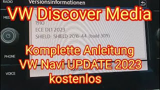 Anleitung VW Navi Update 2023 kostenlos in deutsch  Discover Media für Composition Media [upl. by Lachman]