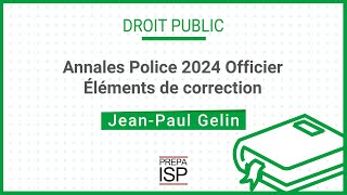 Annales Police 2024  Public Officier Externe [upl. by Tammany]