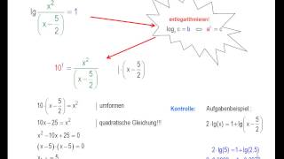 Logarithmische Gleichungen [upl. by Marguerie]