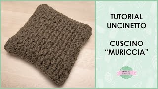 Tutorial cuscino ad uncinetto quotMuricciaquot  Uncinetto dArgento [upl. by Nattirb]