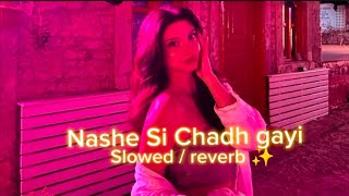 Nashe si Chadh gayi Slowed  reverb lofi song ✨ [upl. by Anirba60]