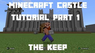 Build a Castle in Minecraft  Tutorial  Part 13  Norman Keep Bedrock Edition 12122 [upl. by Ydnik]