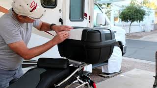 Installation of the Givi E133S backrest pad on the Givi Trekker 52L Top Case [upl. by Ioyal]