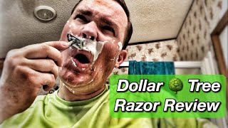 100 Assured Double Edged Safety Razor From Dollar Tree Review Test Shave A Razor Like Grandpas [upl. by Ciryl]