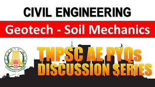 TNPSC CESE AE Soil Mechanics Questions  Discussion Series  TNPSC AE Previous Year Question Paper [upl. by Vola]