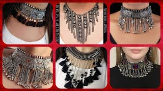 Trendy Silver Oxidised Necklace Set For Women  Amazing Jewellery Collection [upl. by Kare]