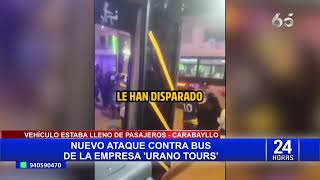 Carabayllo delincuentes atacan a balazos bus repleto de pasajeros [upl. by Catt964]