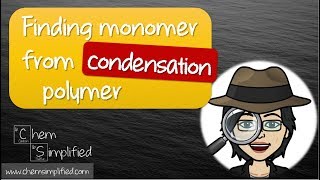 Monomer from polymer  Condensation polymerization  Easy way – Dr K [upl. by Vey816]