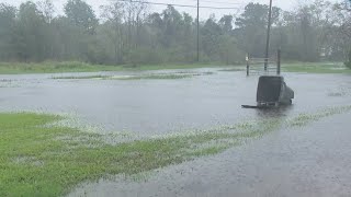 Coastal flooding in St Tammany Parish neighborhoods in Louisiana [upl. by Trevorr]