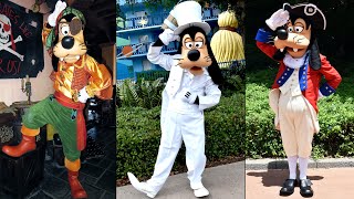 Goofy Through The Years amp Seasons  Character Meet amp Greet Montage at Disney Parks 19902020 [upl. by Keligot266]