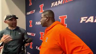 Illini running backs coach Thad Ward [upl. by Ahusoj354]