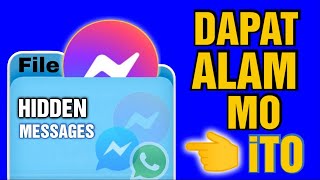 hidden messenger  paano mag hide ng message sa messenger [upl. by Justinian]