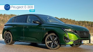 Test av Peugeot E308  en sporty og stilig kompakt elbil som skuffer på tre ting [upl. by Ajssatsan]