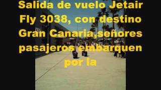 Tenerife South Airport TFS Departure Announcement Jetair Fly 3038 To Gran Canaria [upl. by Eberhard897]