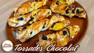 Torsades au Chocolat et à la Crème Pâtissière  Recette Facile [upl. by Attevad]