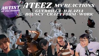 ATEEZ MV Reactions Guerrilla Halazia BOUNCY Crazy Form Work  BeLoved of the Month [upl. by Raoul955]