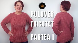 Cum tricotam pulover pentru iarna Lucia  Partea I  montarea speciala a elasticului de la gat [upl. by Sabu]