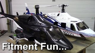 Scale RC Helicopter Build  Fitting Mechanics Into A Scale Fuselage [upl. by Atsok]