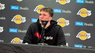 Dalton Knecht Discusses MASSIVE Performance In Lakers Win Over Jazz [upl. by Nojad]