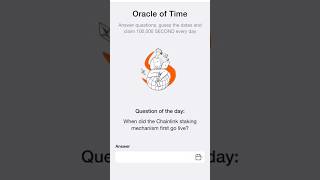 When did the Chainlink staking mechanism first go live  Time Farm Answer Today [upl. by Stoecker]