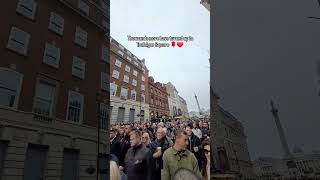 Thousands more have turned up to Trafalgar Square 🌹❤️ instagram London LDN [upl. by Rheingold235]