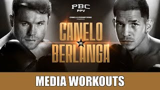 Canelo vs Berlanga MEDIA WORKOUT with UNDERCARD • LIVE at MGM TMobile VEGAS CaneloBerlanga [upl. by Resarf]