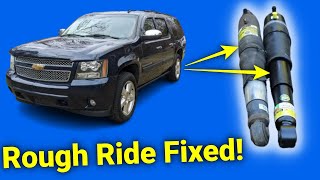 Chevy TahoeSuburban Rear Shock Replacement Highlights [upl. by Hirza]