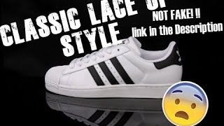 ADIDAS ORIGINALS SUPERSTAR 2  NOT FAKE How to Classic lace up tutorial [upl. by Ettenaej]