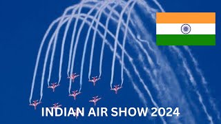 INDIAN AIR SHOW 2024  IAF 2024  INDIAN AIR FORCE 🇮🇳  FIGHTER PLANES  HELICOPTER  PROUD [upl. by Atinaw]