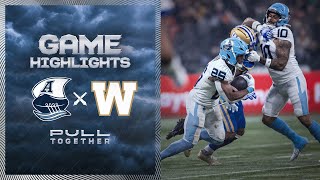 CFL Game Highlights – Grey Cup Toronto Argonauts vs Winnipeg Blue Bombers – November 17th 2024 [upl. by Va]