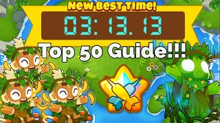 Btd6 Race Easter Rush in 31313 Top 50 Guide [upl. by Esdras]