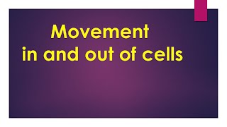 Movement in and out of cells IGCSE  MCQs [upl. by Htenaj]